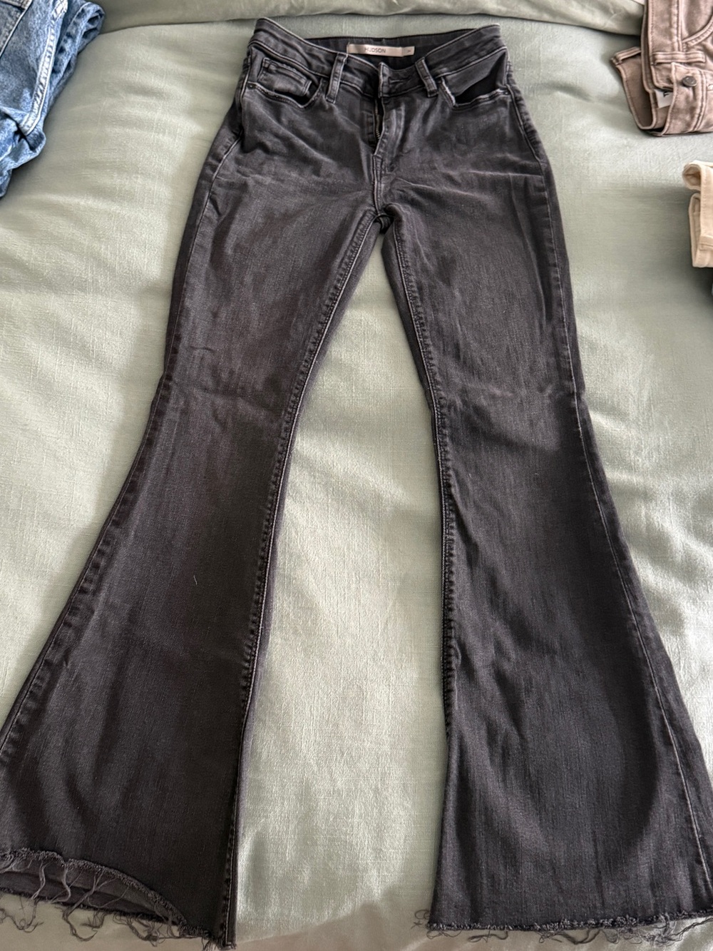 Hudson Jeans Black Flare with Raw Hem